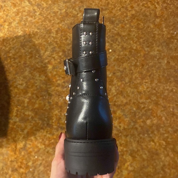London Rag Combat Boots - Picture 2 of 5